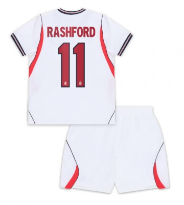 England Marcus Rashford #11 Hjemmebanetrøje Børn VM 2026 Kortærmet (+ Korte bukser)